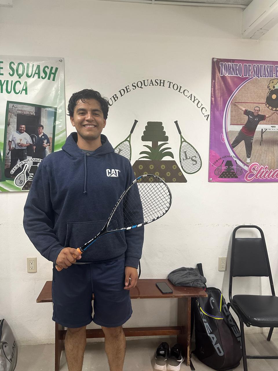 Jugador Erick de squash Tolcayuca