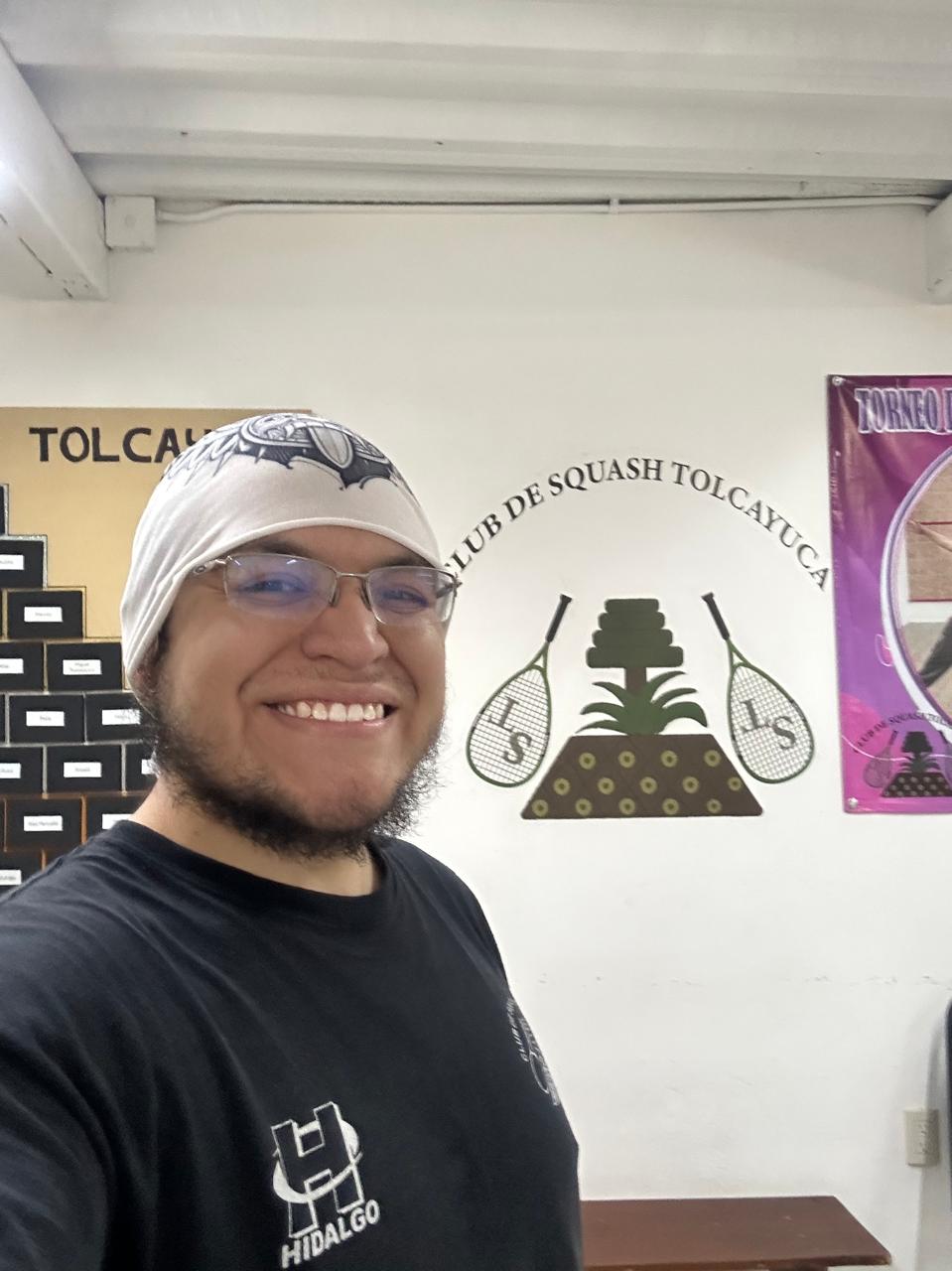 Jugador Miguel de squash Tolcayuca