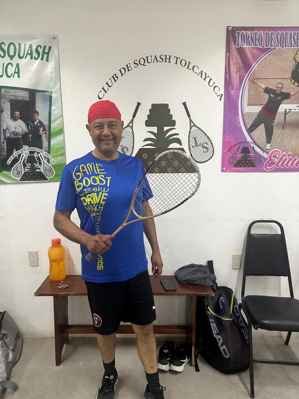 Jugador Miguel de squash Tolcayuca