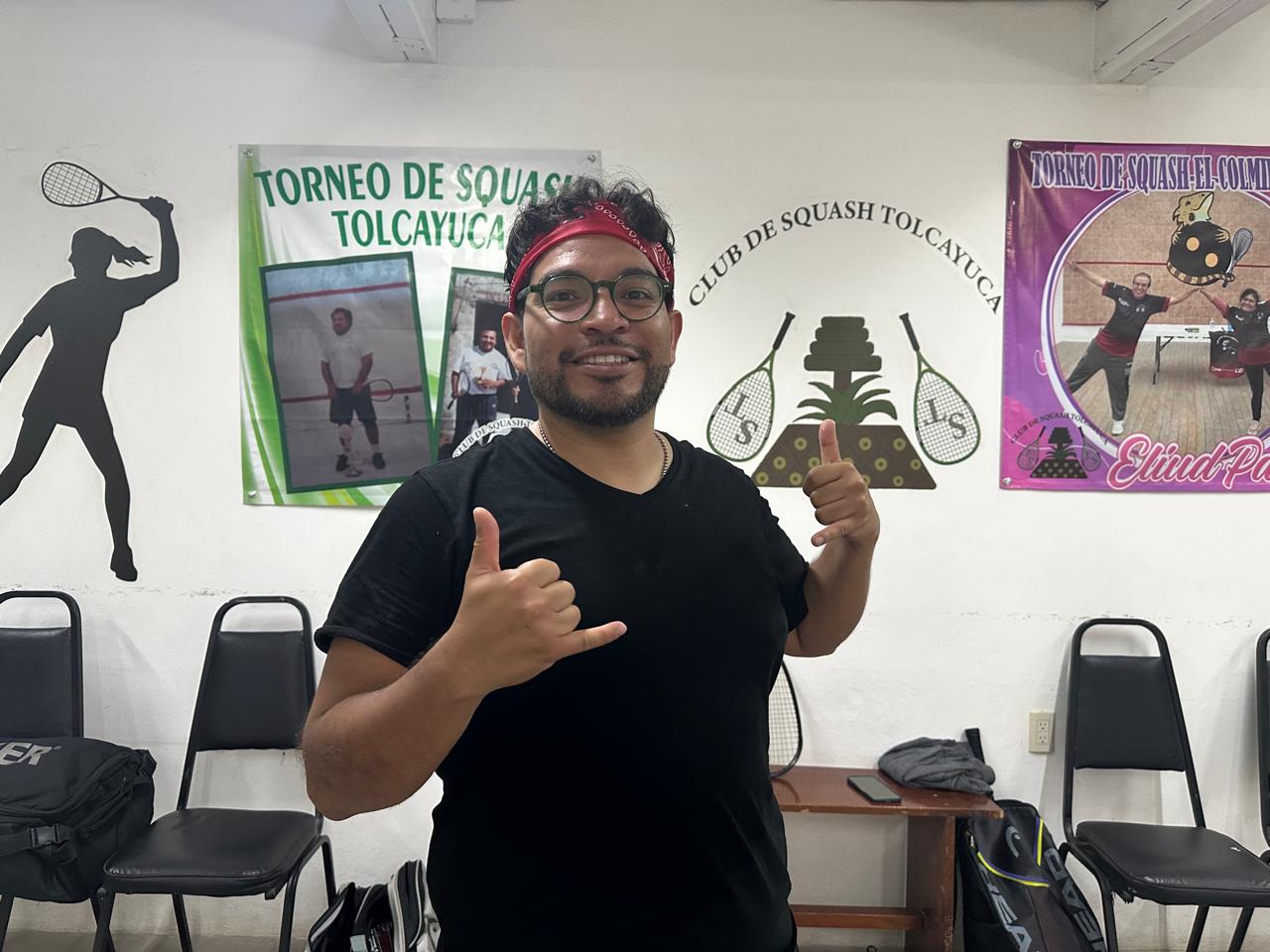 Jugador Pablo de squash Tolcayuca